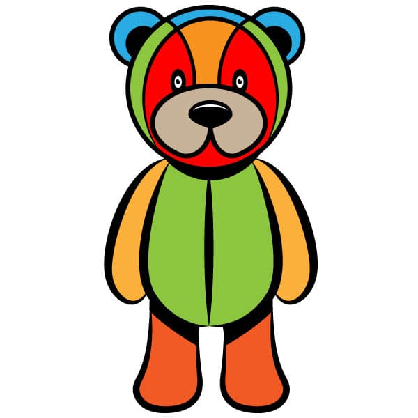 Teddy bear in color