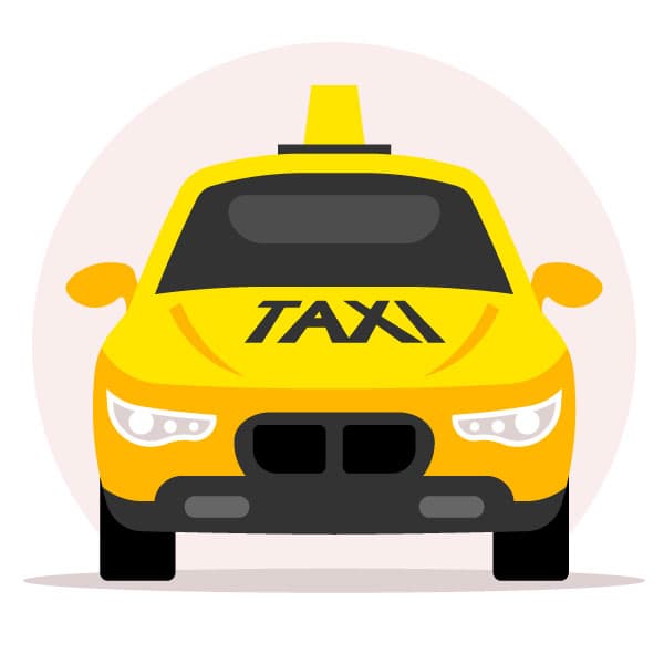 Yellow taxi vehicle