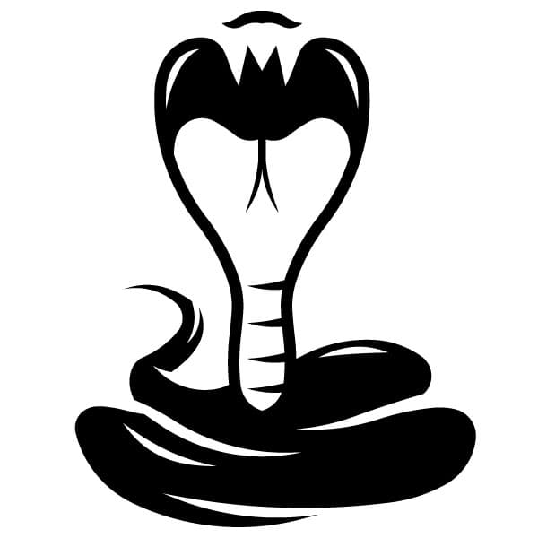 Cobra snake monochrome silhouette