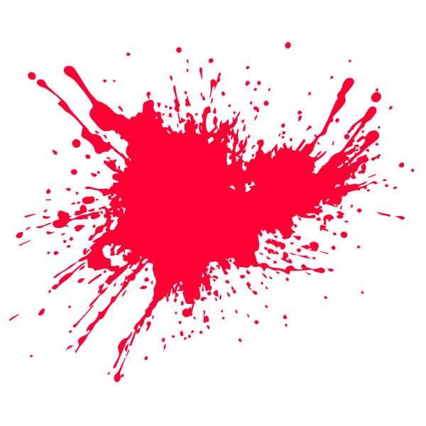 Red ink splatter